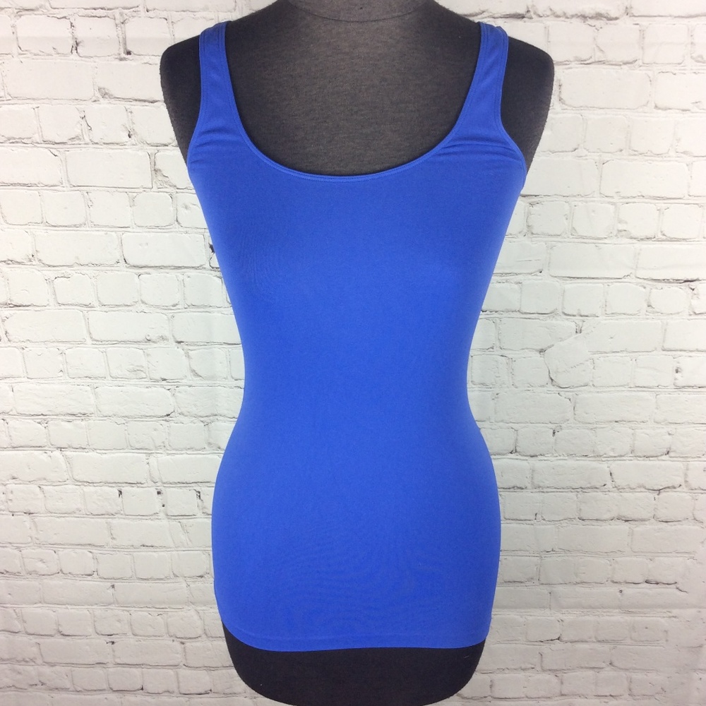 Babaton Sculpting Tank Top Nylon Blue Size Small